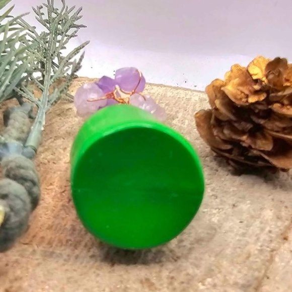 Adorable Forest Spirit Totoro In Bamboo Amethyst Tree Decor Figure - Picture 6 of 11